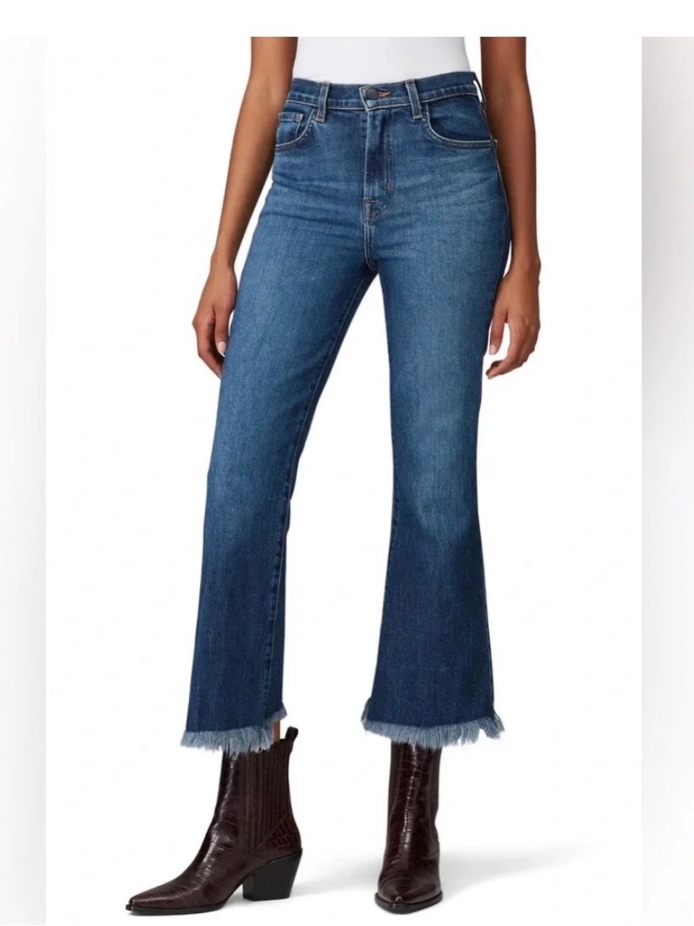 J Brand Julia High Rise Cropped Jean in Romance